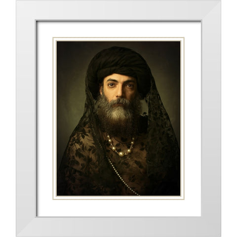 Mehdi mokhtari White Modern Wood Framed Art Print with Double Matting by Mokhtari, Mehdi