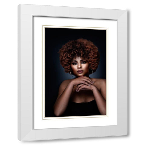 Untitled White Modern Wood Framed Art Print with Double Matting by Pandya, Hardik