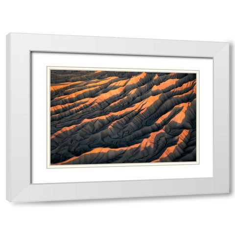 First light White Modern Wood Framed Art Print with Double Matting by Macua, Gerald