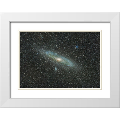 Andromede White Modern Wood Framed Art Print with Double Matting by Artemoff, Pierre