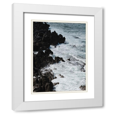 Untitled White Modern Wood Framed Art Print with Double Matting by Zheng, Sheng