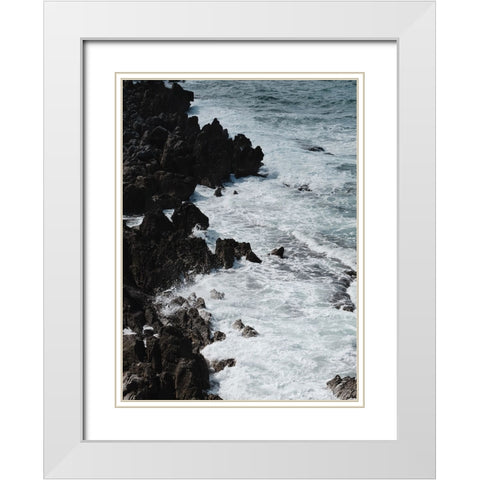 Untitled White Modern Wood Framed Art Print with Double Matting by Zheng, Sheng