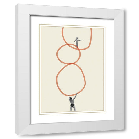You make me feel everything White Modern Wood Framed Art Print with Double Matting by Leon, Maarten