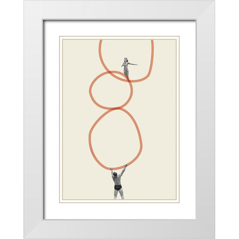You make me feel everything White Modern Wood Framed Art Print with Double Matting by Leon, Maarten