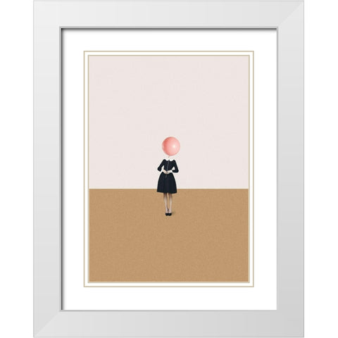 Obvious imperfections White Modern Wood Framed Art Print with Double Matting by Leon, Maarten