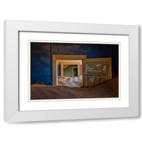 Faded Glory White Modern Wood Framed Art Print with Double Matting by Zheng, Michael