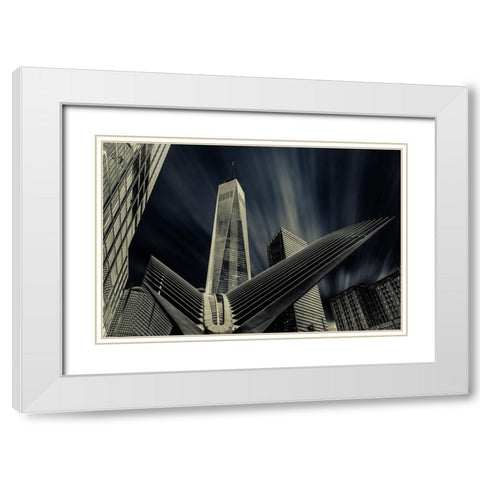 World Trade Center White Modern Wood Framed Art Print with Double Matting by abu milad, Emil