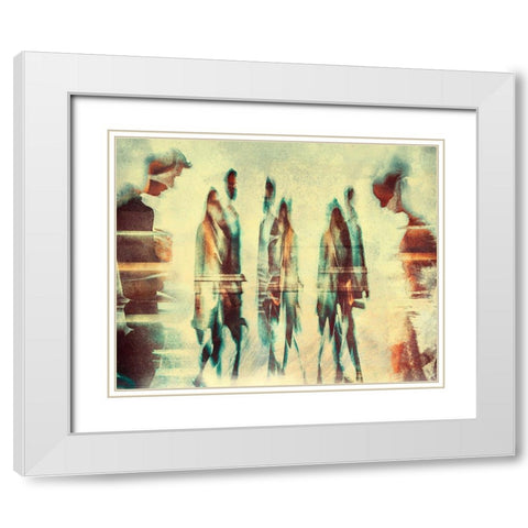 SEPARATED White Modern Wood Framed Art Print with Double Matting by The Jar