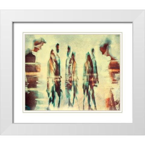 SEPARATED White Modern Wood Framed Art Print with Double Matting by The Jar