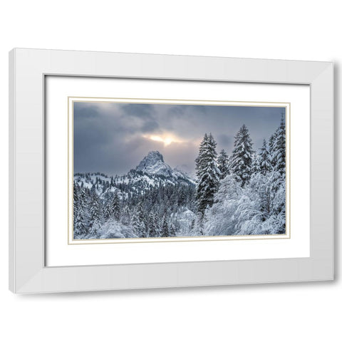 The alpine freshness White Modern Wood Framed Art Print with Double Matting by Gialopoulos, Anastasios