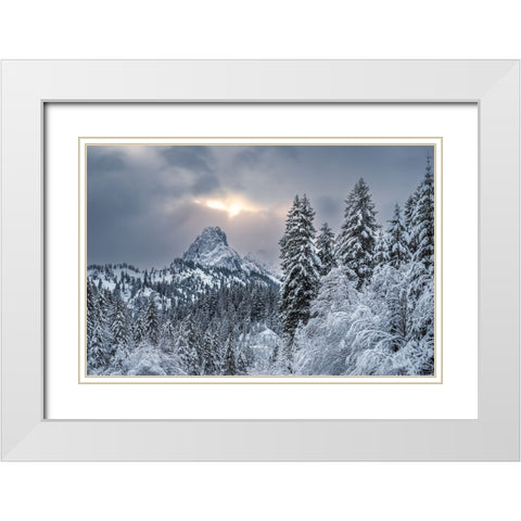 The alpine freshness White Modern Wood Framed Art Print with Double Matting by Gialopoulos, Anastasios