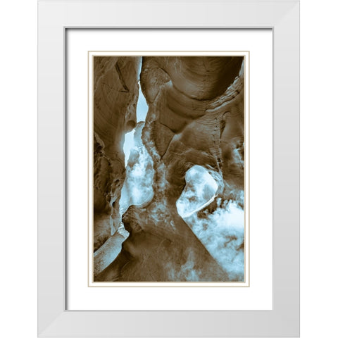 Rocky Heart White Modern Wood Framed Art Print with Double Matting by Panahi, Shahrouz