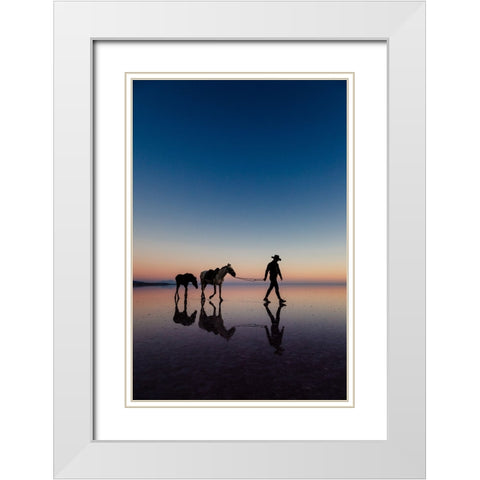 Untitled White Modern Wood Framed Art Print with Double Matting by Emre Erol, M.