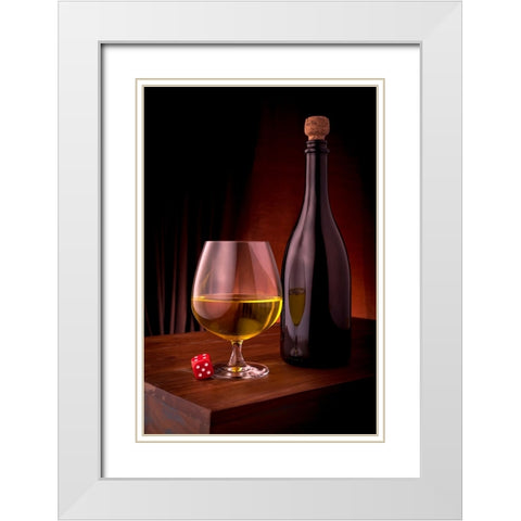 Glass Reflection White Modern Wood Framed Art Print with Double Matting by Dhuper, Sumit