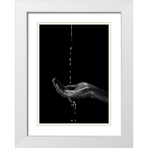 the suffering White Modern Wood Framed Art Print with Double Matting by Allmaier, Michael