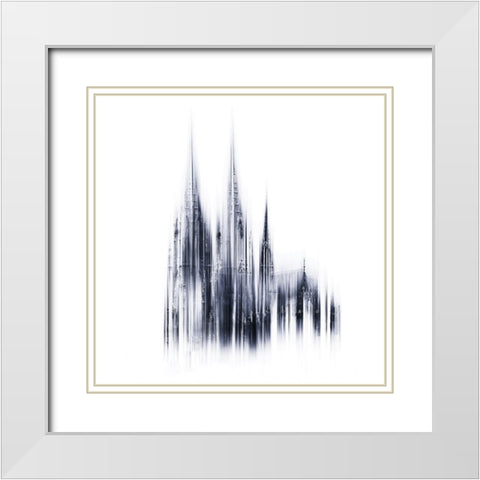 Cologne cathedral White Modern Wood Framed Art Print with Double Matting by Eisele, Stefan