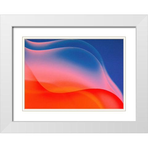 Uhufu White Modern Wood Framed Art Print with Double Matting by Taneda, Toshio