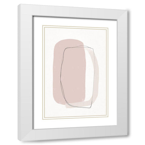 Abstract Bond White Modern Wood Framed Art Print with Double Matting by Sawall, Anastasia