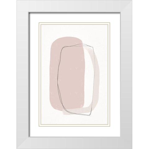 Abstract Bond White Modern Wood Framed Art Print with Double Matting by Sawall, Anastasia