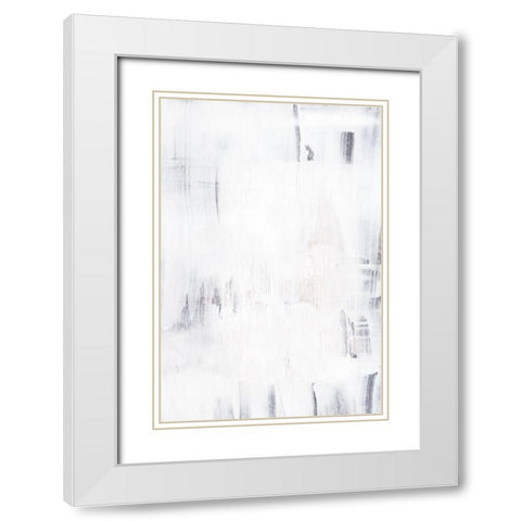 Acrylic Texture White Modern Wood Framed Art Print with Double Matting by Sawall, Anastasia