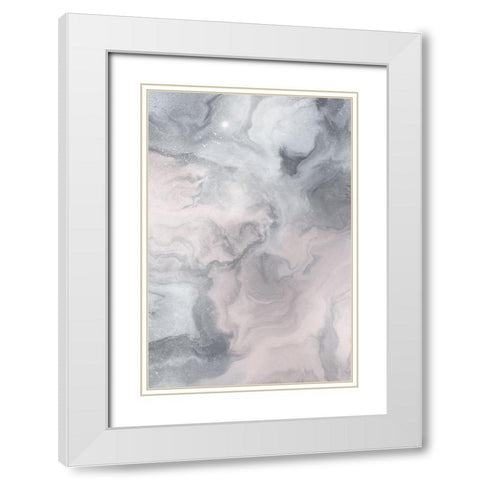 Beautiful Flow White Modern Wood Framed Art Print with Double Matting by Sawall, Anastasia