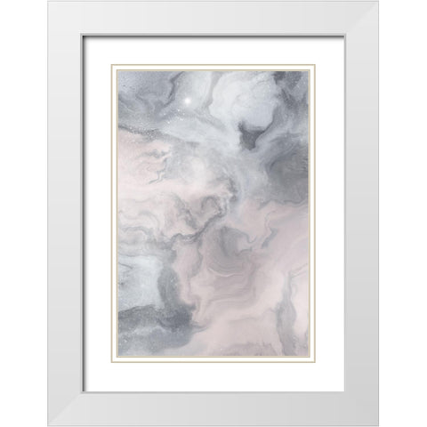 Beautiful Flow White Modern Wood Framed Art Print with Double Matting by Sawall, Anastasia