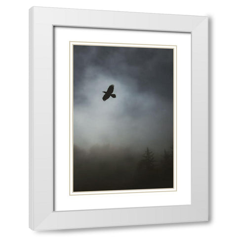In Flight White Modern Wood Framed Art Print with Double Matting by Mossholder, Tim