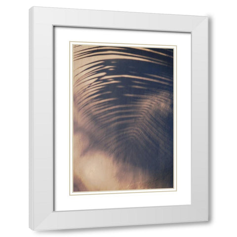Wall a Palm Shadow White Modern Wood Framed Art Print with Double Matting by Mossholder, Tim