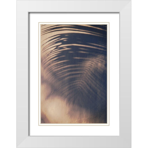 Wall a Palm Shadow White Modern Wood Framed Art Print with Double Matting by Mossholder, Tim