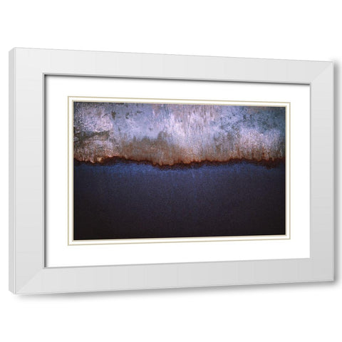 Rusty Metal White Modern Wood Framed Art Print with Double Matting by Mossholder, Tim