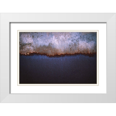 Rusty Metal White Modern Wood Framed Art Print with Double Matting by Mossholder, Tim