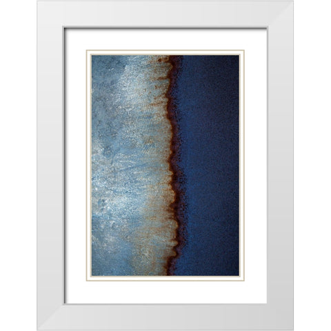Rusty Metal White Modern Wood Framed Art Print with Double Matting by Mossholder, Tim