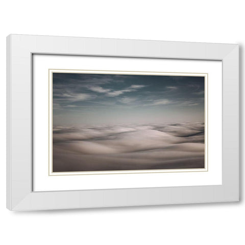 Above the Clouds White Modern Wood Framed Art Print with Double Matting by Mossholder, Tim