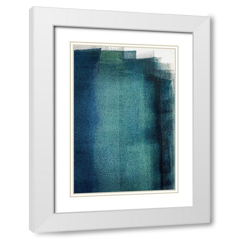 Painted Textures White Modern Wood Framed Art Print with Double Matting by Mossholder, Tim