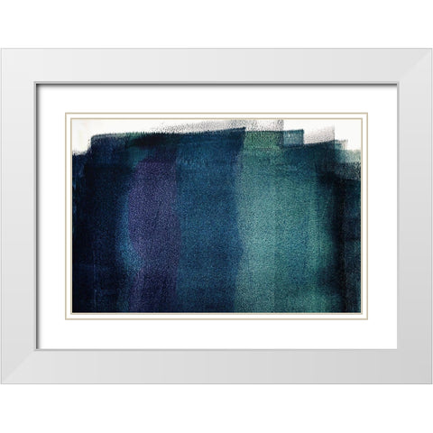 Painted Textures White Modern Wood Framed Art Print with Double Matting by Mossholder, Tim