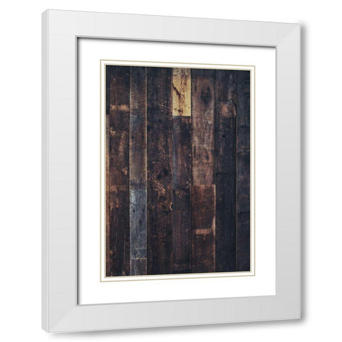 Wood Texture White Modern Wood Framed Art Print with Double Matting by Mossholder, Tim