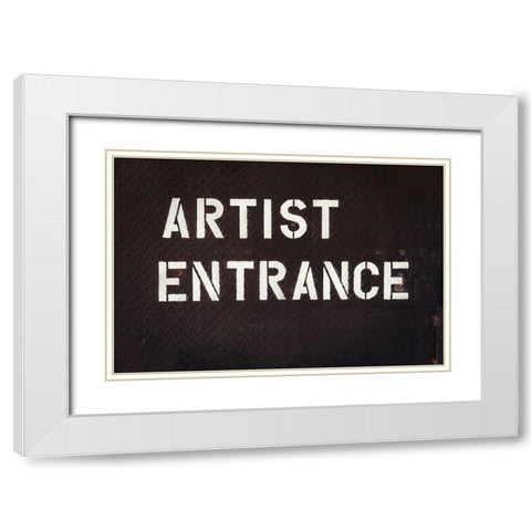 Artist Entrance White Modern Wood Framed Art Print with Double Matting by Mossholder, Tim