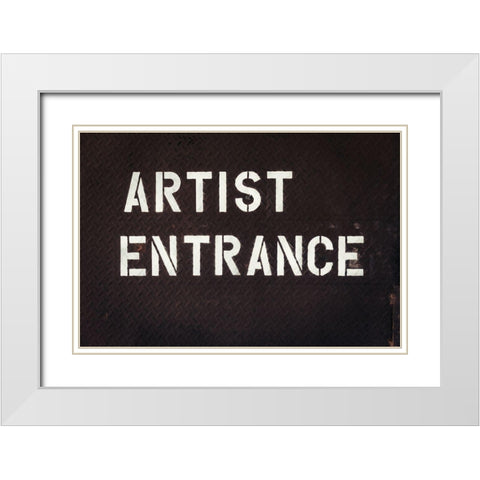 Artist Entrance White Modern Wood Framed Art Print with Double Matting by Mossholder, Tim