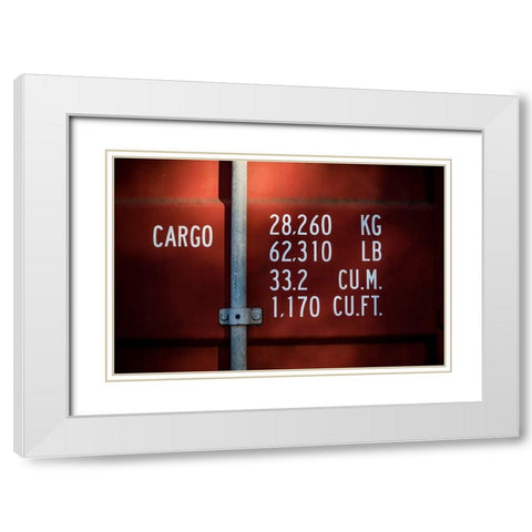 Red Container White Modern Wood Framed Art Print with Double Matting by Mossholder, Tim