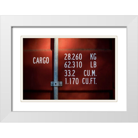 Red Container White Modern Wood Framed Art Print with Double Matting by Mossholder, Tim