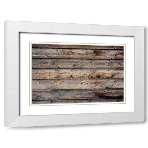 Wood Texture White Modern Wood Framed Art Print with Double Matting by Mossholder, Tim