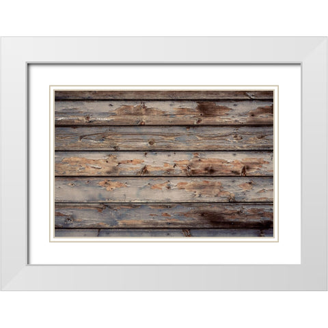 Wood Texture White Modern Wood Framed Art Print with Double Matting by Mossholder, Tim