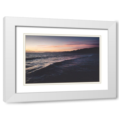 California Coast White Modern Wood Framed Art Print with Double Matting by Mossholder, Tim