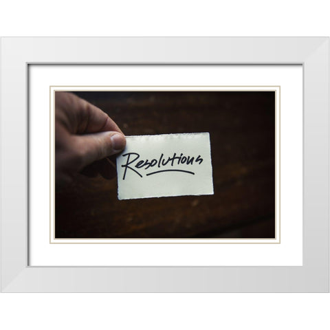 Resolutions White Modern Wood Framed Art Print with Double Matting by Mossholder, Tim