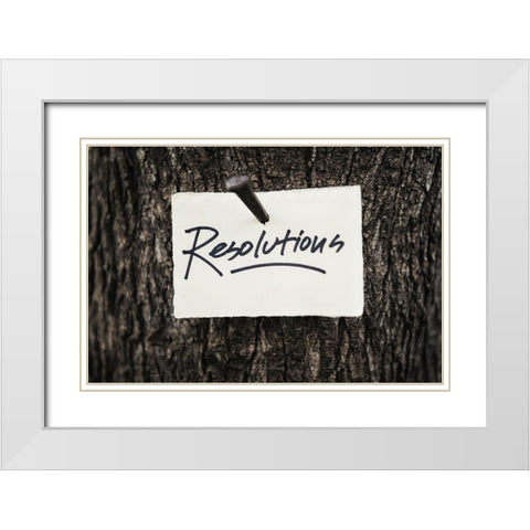Resolutions White Modern Wood Framed Art Print with Double Matting by Mossholder, Tim