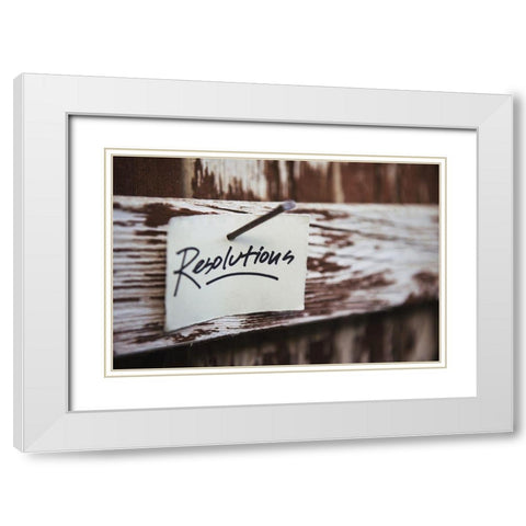Resolutions White Modern Wood Framed Art Print with Double Matting by Mossholder, Tim