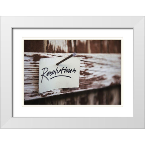 Resolutions White Modern Wood Framed Art Print with Double Matting by Mossholder, Tim