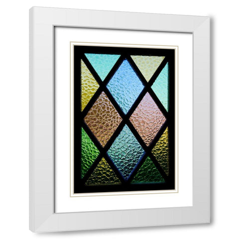 Back Door Window White Modern Wood Framed Art Print with Double Matting by Mossholder, Tim