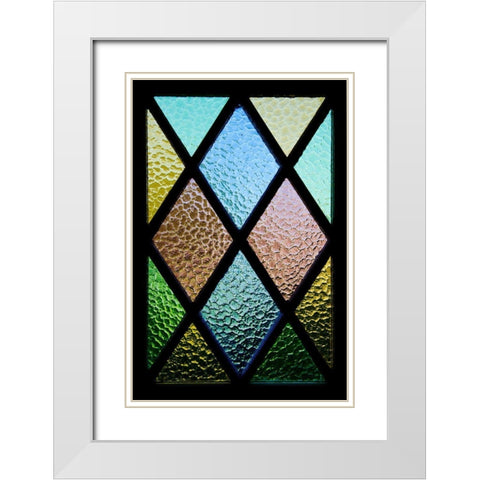 Back Door Window White Modern Wood Framed Art Print with Double Matting by Mossholder, Tim