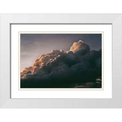 Dramatic Clouds White Modern Wood Framed Art Print with Double Matting by Mossholder, Tim